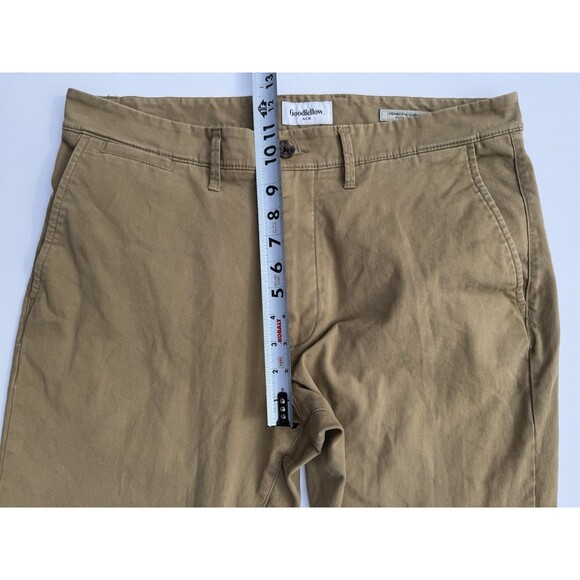 Goodfellow & Co Men’s Hennepin Chino Pants 36x32 Khaki Athletic Fit Stretch - Picture 4 of 8